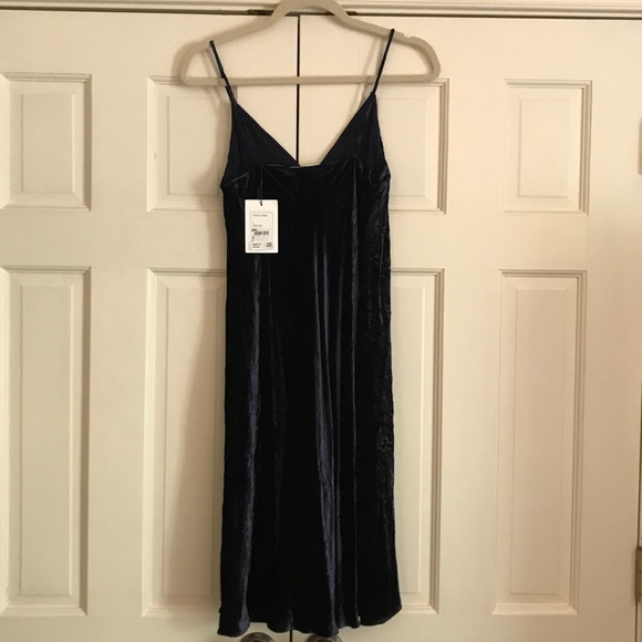 Deep Navy Draped Dress - Picture 4 of 6